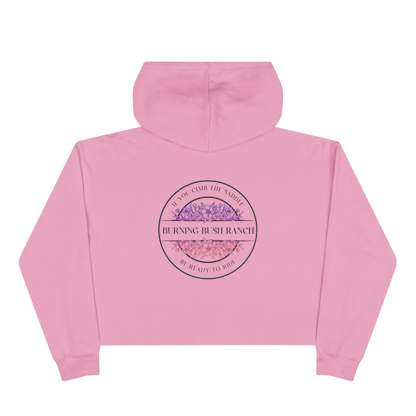 Burning Bush Ranch- Ready To Ride - Woman's Crop Hoodie