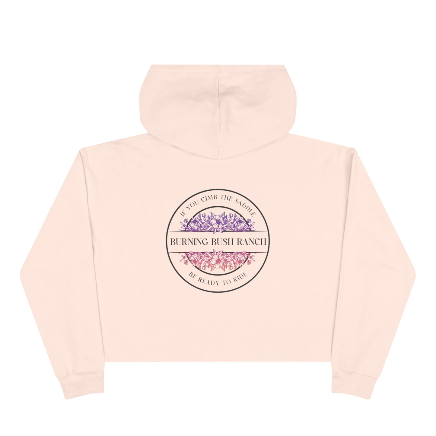 Burning Bush Ranch- Ready To Ride - Woman's Crop Hoodie