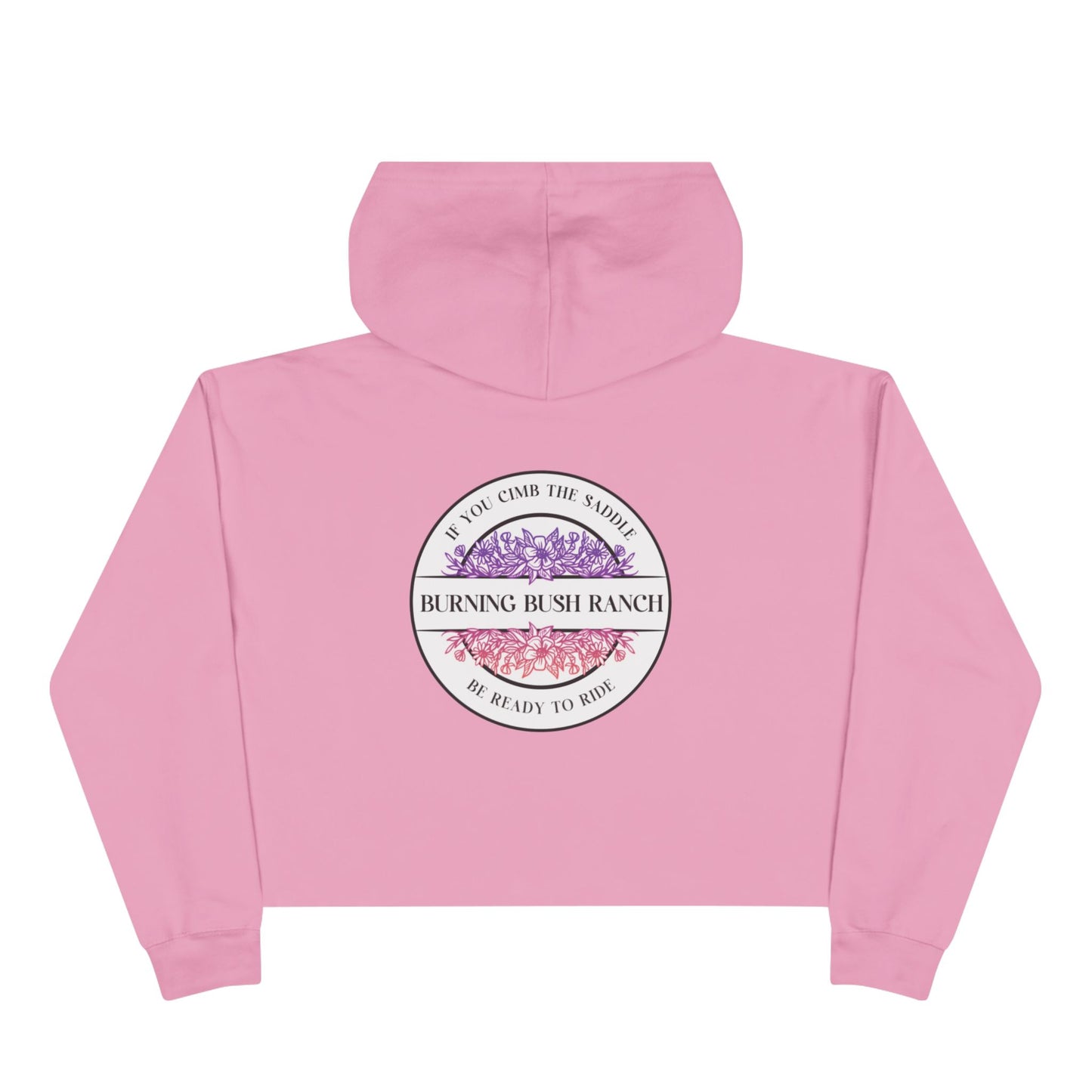 Burning Bush Ranch- Ready To Ride - Woman's Crop Hoodie