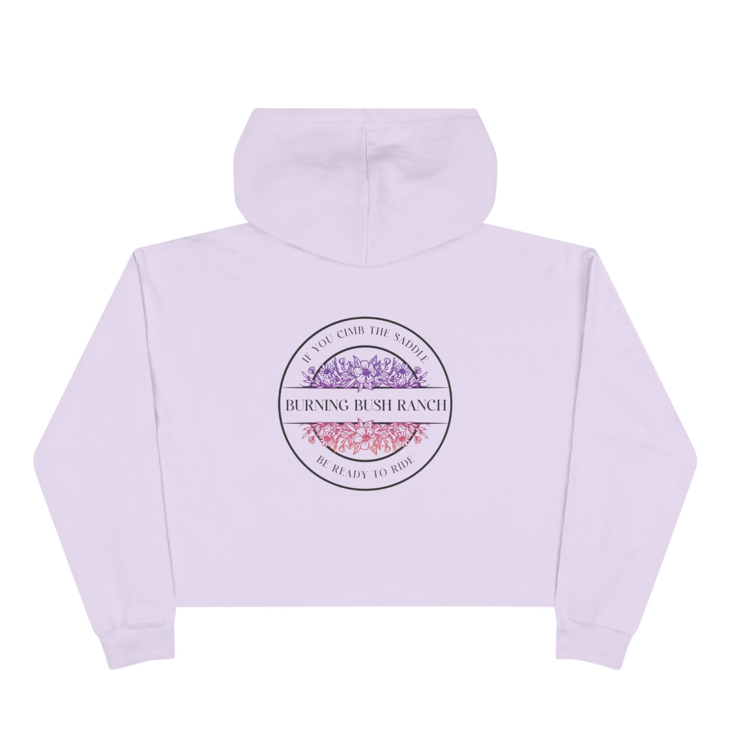 Burning Bush Ranch- Ready To Ride - Woman's Crop Hoodie